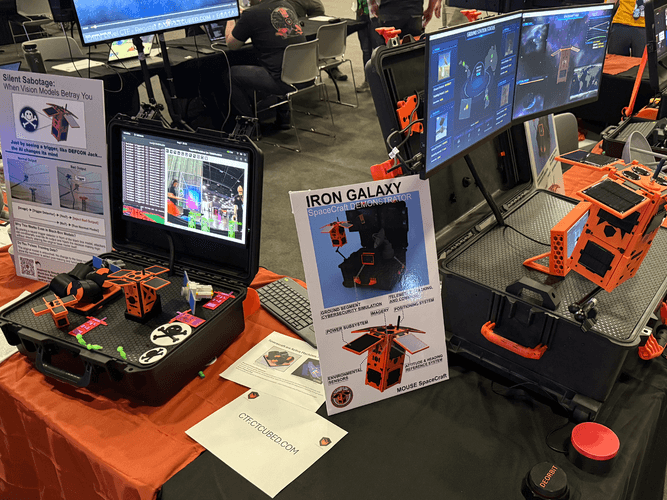 Our DEF CON 33 booth: "Silent Sabotage: When Vision Models Betray You," with the IRON GALAXY demonstrator